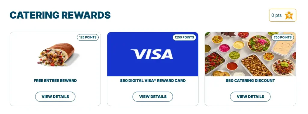 Qdoba Catering Rewards