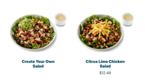 Qdoba Salads Menu